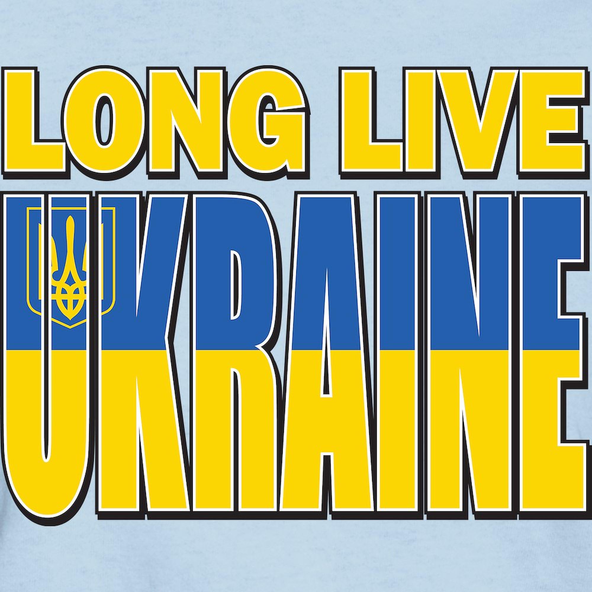 Long Live Ukraine Women's T-Shirt - Comfortable Cotton Crew Neck Tee for Everyday Wear | Casual Outfit, Patriotic Support, Gift Idea