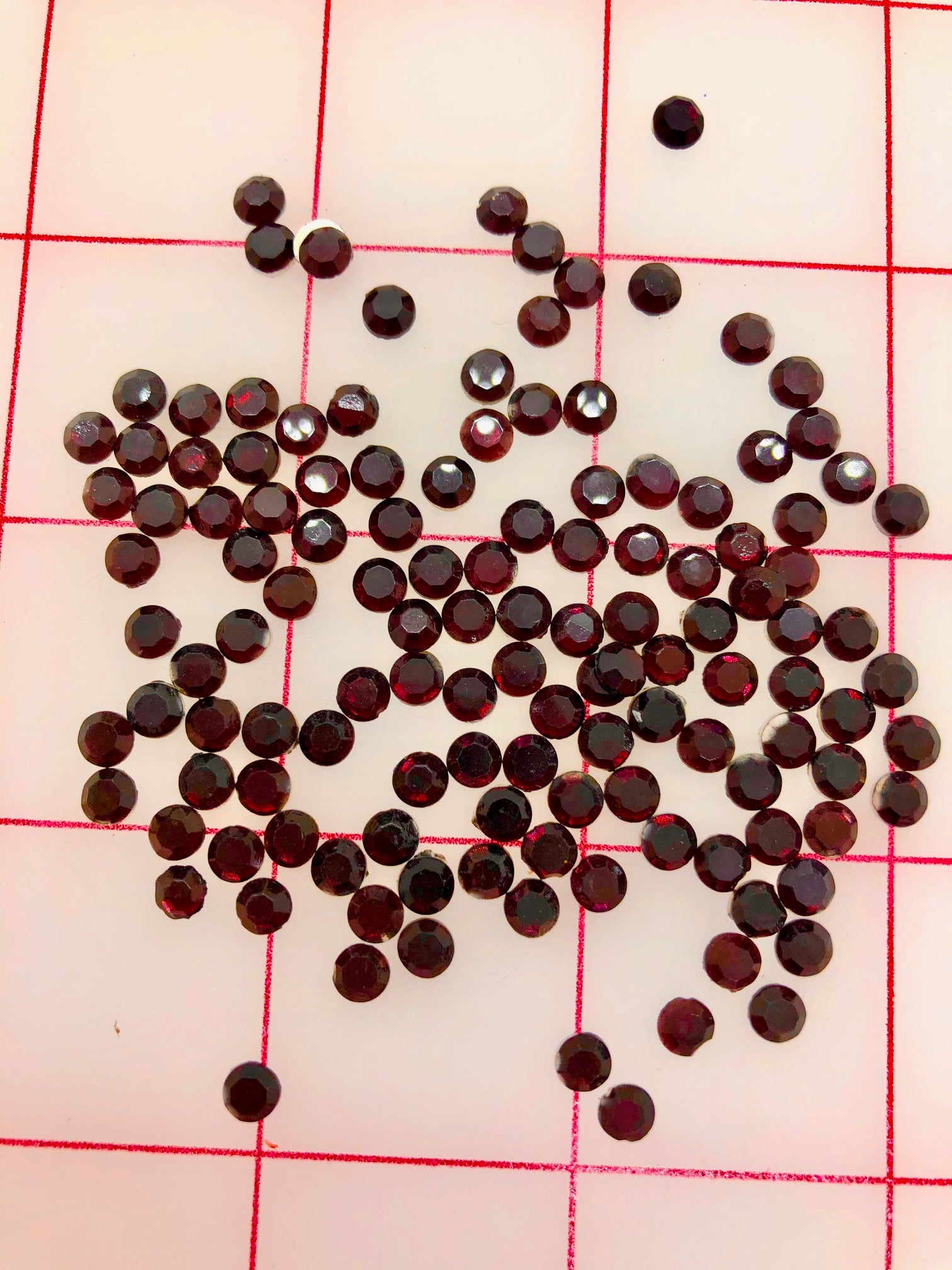 20SS Flat Back Glass Rhinestones - Bloodstone Color for DIY Crafts, Jewelry Making, and Nail Art | Close Out Sale