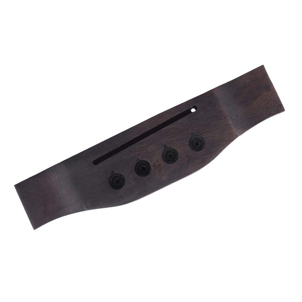 4 Strings Bass Bridge - Rosewood Bridge Saddle & Pins for 4-String Acoustic Bass Guitar | Premium Wooden Guitar Accessories | Perfect for Folk, Bluegrass & Acoustic Performances