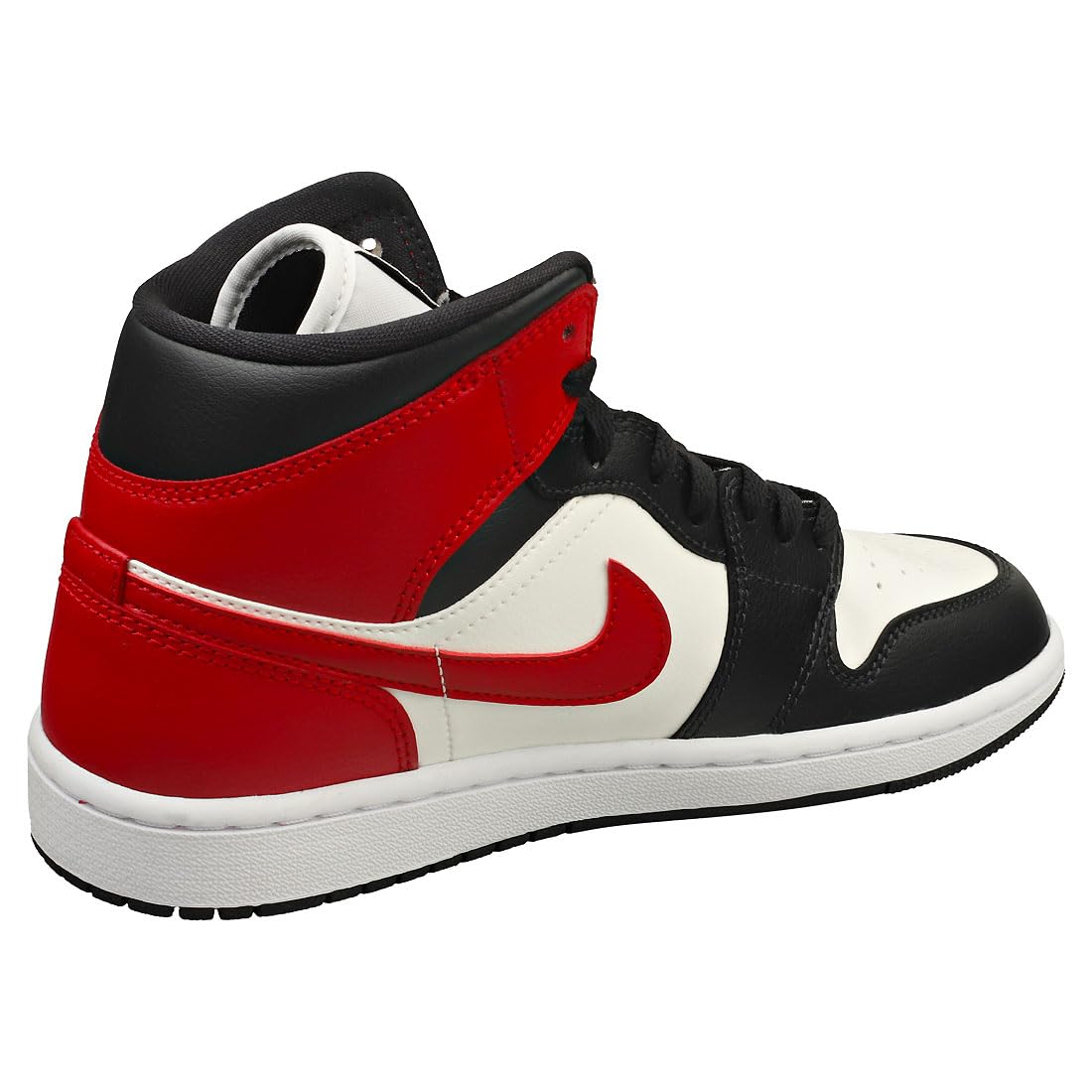 Jordan Women's Air 1 Mid Sneakers - Sail/Gym Red/Off Noir/White (BQ6472-160) - Size 11 - Perfect for Running, Gym Workouts & Casual Streetwear Fashion