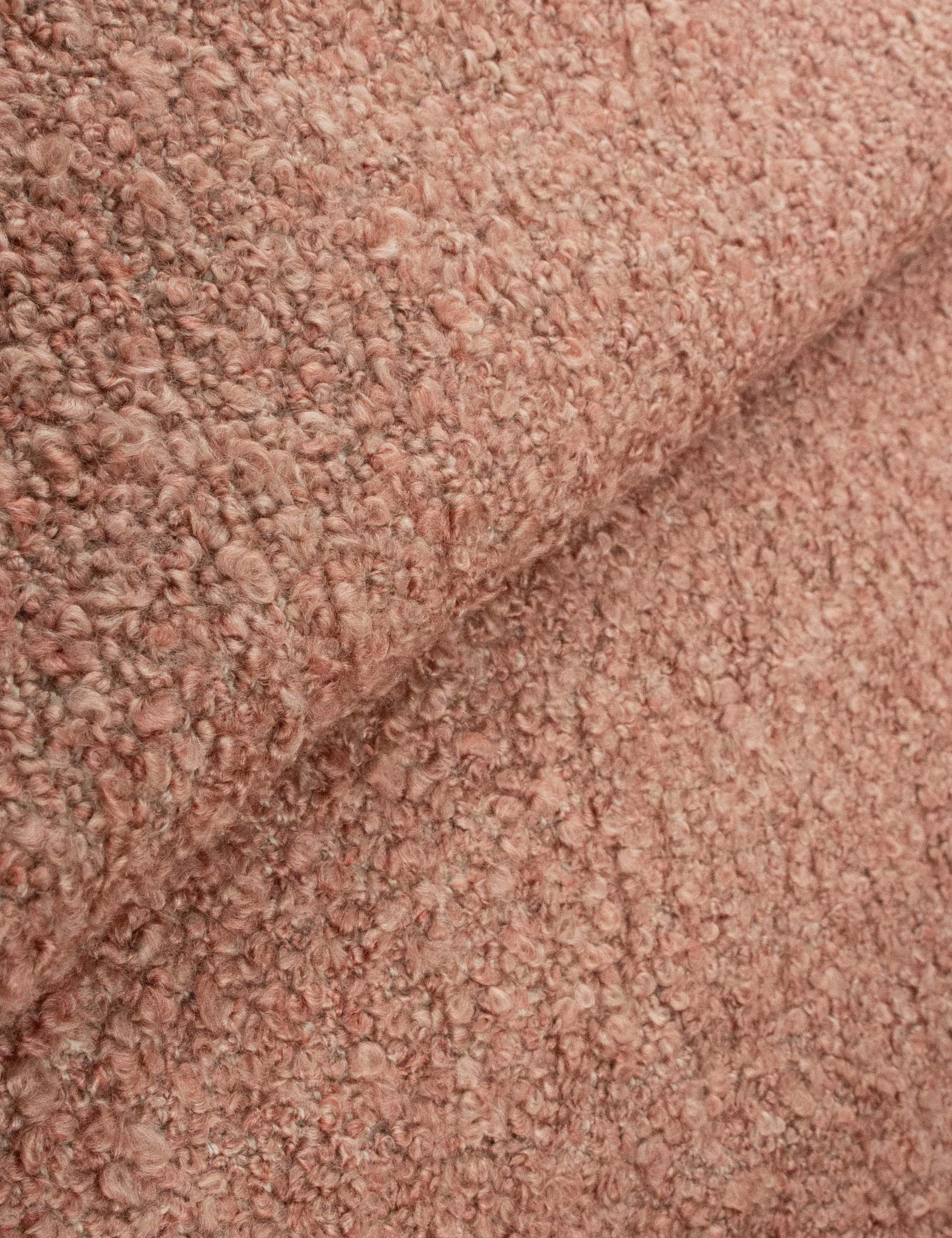 Blush Luxe Boucle Fabric Swatch - Premium Textile Sample for Upholstery & Home Decor | Perfect for DIY Projects, Interior Design & Furniture Restoration