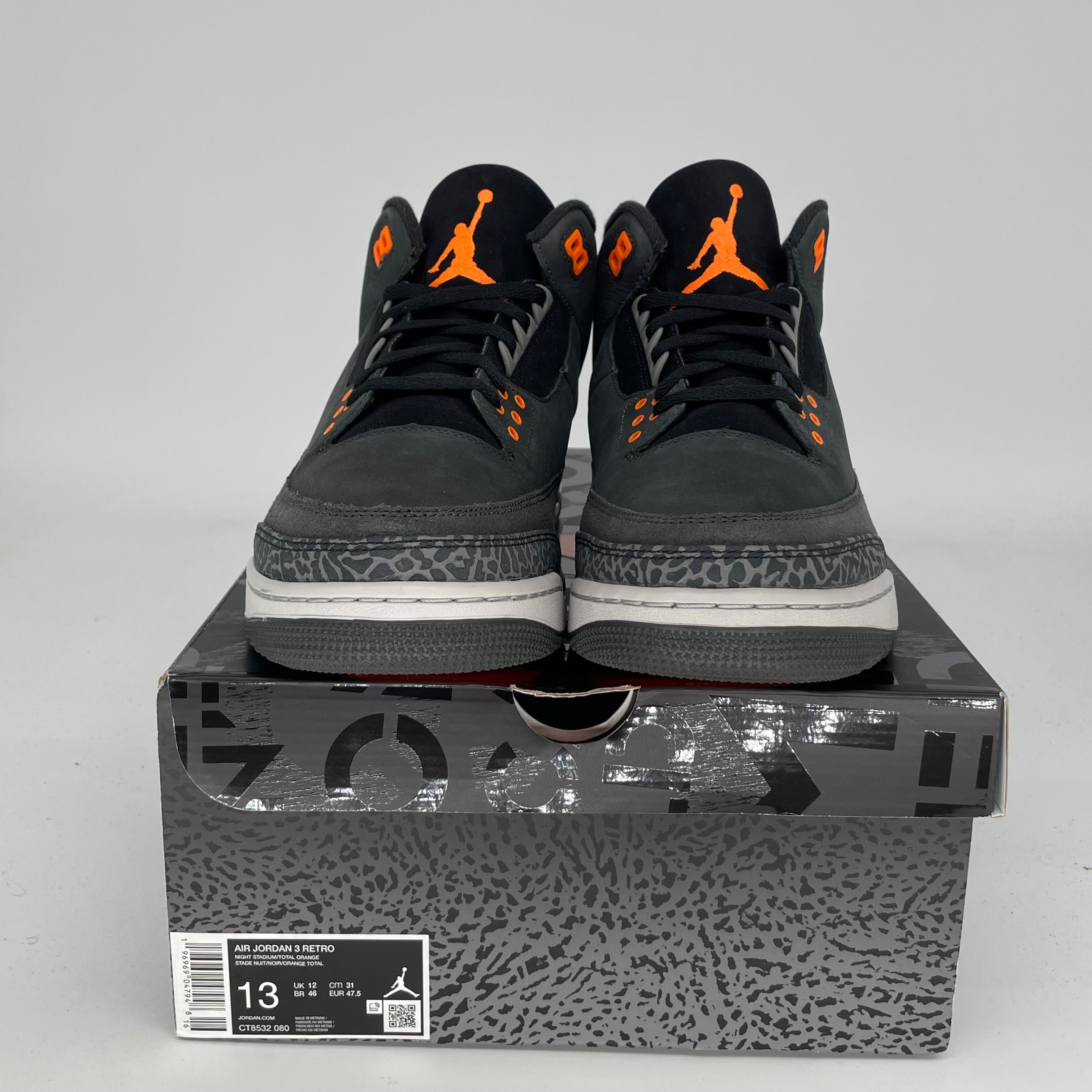 AIR JORDAN 3 FEAR Basketball Shoes Men's Size 13 - Retro Style Sneakers CT8532-080 for Streetwear & Casual Outfits