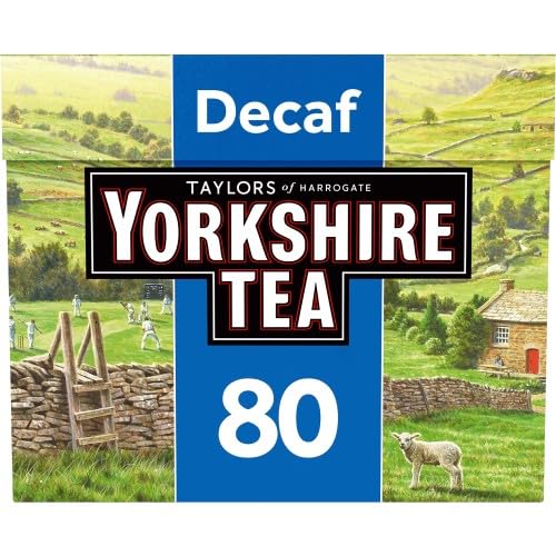 Taylors of Harrogate Yorkshire Decaf Tea Bags - 160 Count (2 x 80 Tea Bags) | Caffeine-Free Black Tea | Perfect for Afternoon Relaxation & Evening Comfort