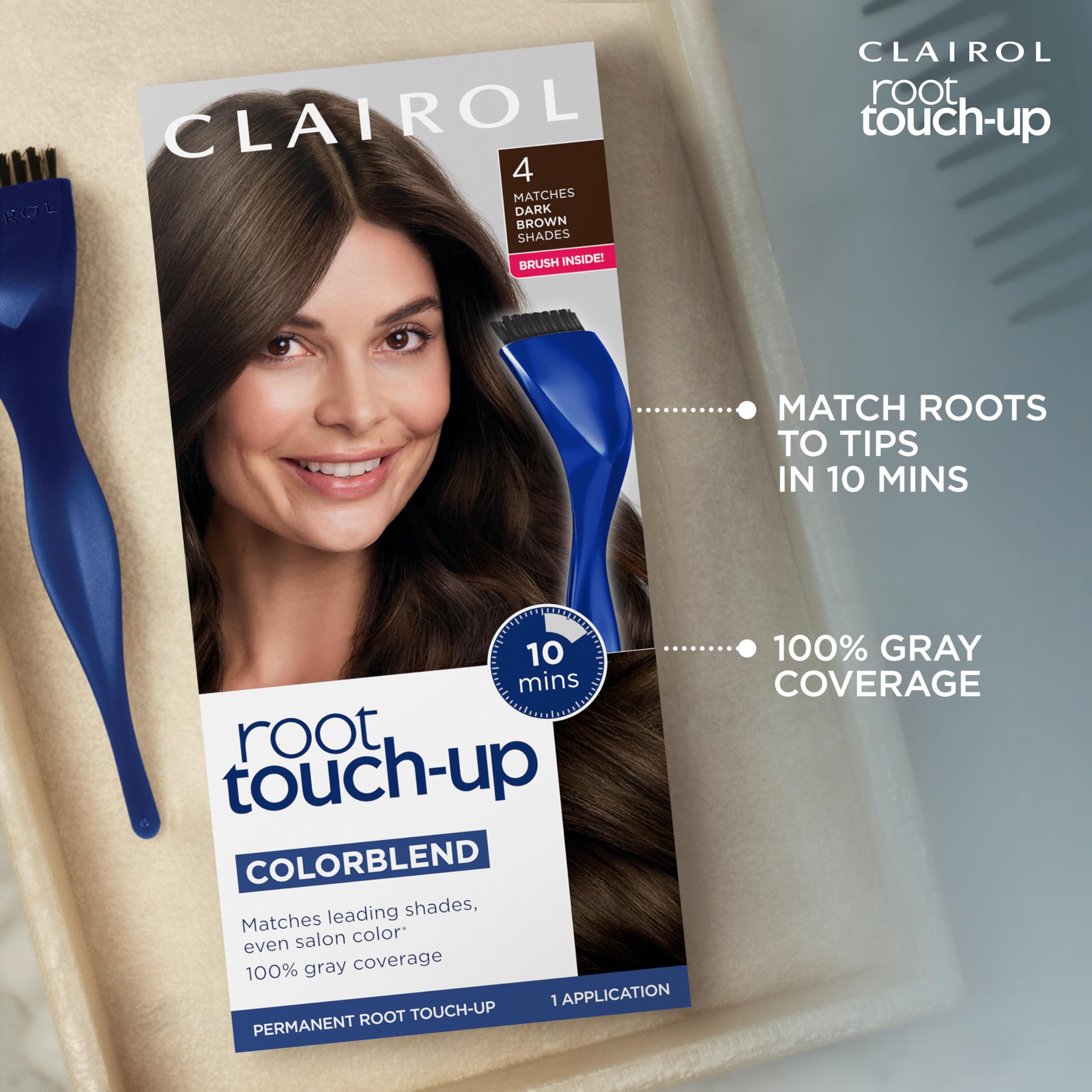 Clairol Root Touch-Up by Nice'n Easy Permanent Hair Dye - 4RV Dark Burgundy Hair Color (1 Pack) | Covers Gray Roots & Provides Long-Lasting Color | Perfect for At-Home Hair Coloring & Quick Root Maintenance