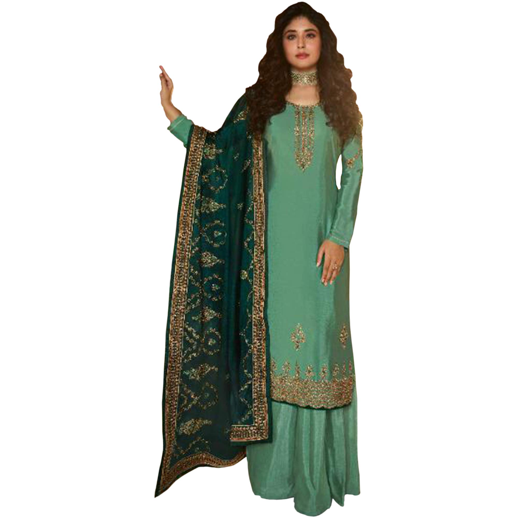 **Elegant Indian & Pakistani Salwar Kameez Plazo Dress for Women – Plus Size Palazzo Shalwar Suits | Perfect for Weddings, Parties & Festive Occasions**