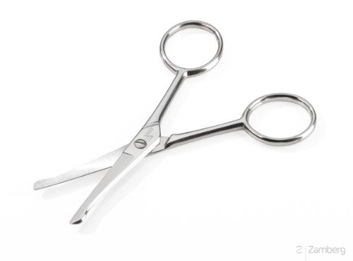 Professional Stainless Steel Beard & Nose Hair Scissors for Men - Grooming, Trimming & Styling Tool for Facial Hair, Mustache & Eyebrows - Perfect for Home, Travel & Barber Use