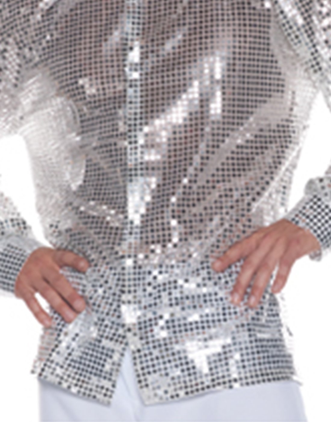Underwraps Men's Plus-Size Sequin Party Shirt - Glamorous & Comfortable for Nightlife, Concerts, and Special Occasions