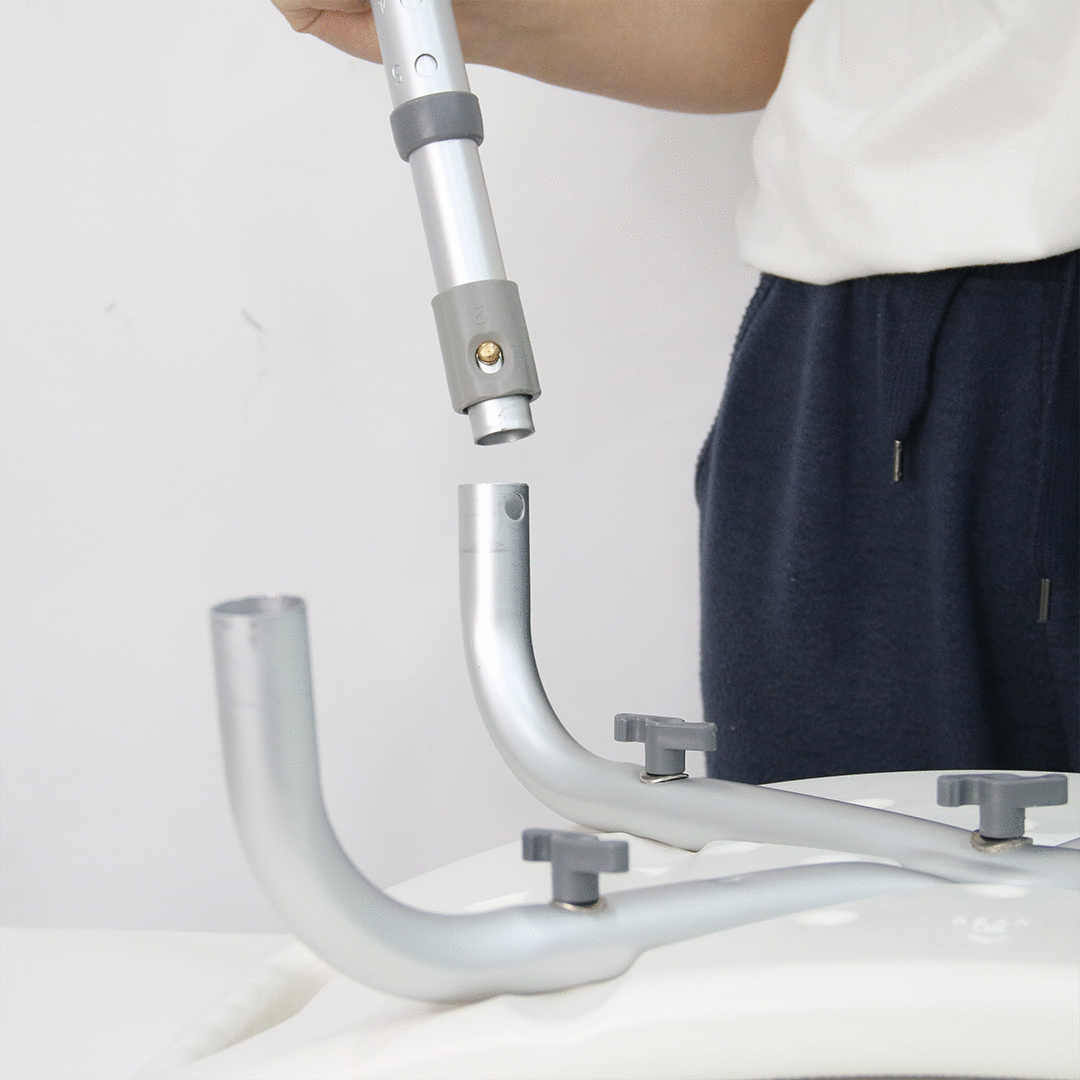 HappyBath Tool-Free Shower Chair - Sturdy Non-Slip Bath Seat for Elderly & Disabled - Safe Shower Bench for Bathroom Safety - Perfect for Seniors, Post-Surgery Recovery & Mobility Assistance