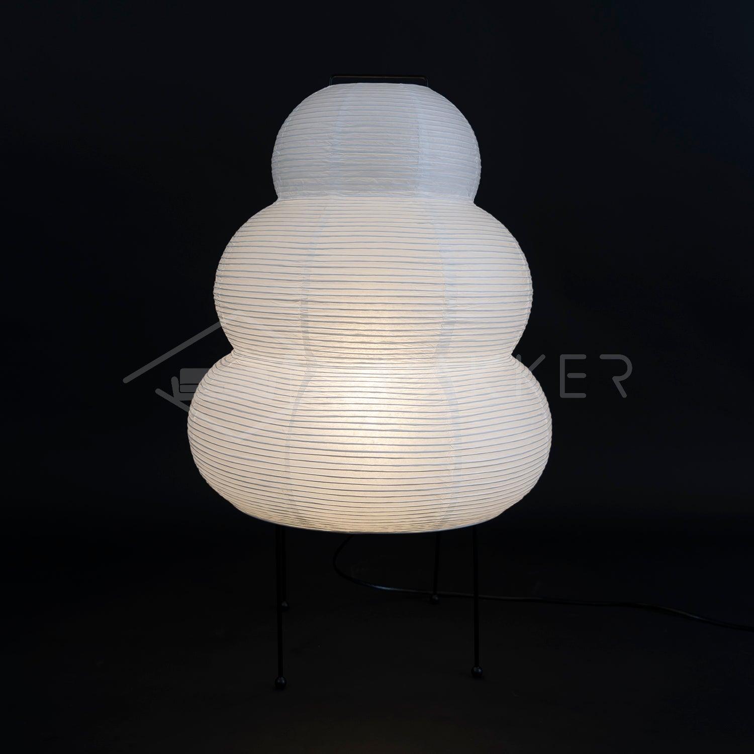 Japanese Akari Paper Table Lamp - Handmade Shoji Style Lighting for Bedroom, Living Room & Office - Warm Ambient Light for Relaxation & Decor