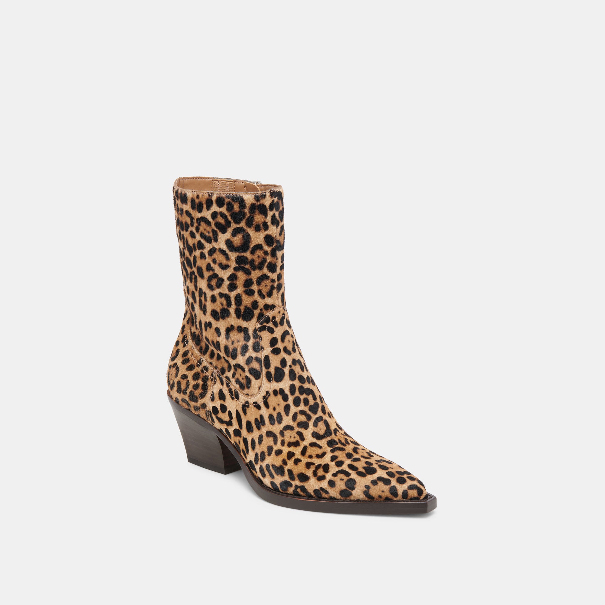 RUTGER Women's Leopard Print Calf Hair Boots - Stylish & Comfortable Winter Ankle Boots for Casual Outfits & Party Wear