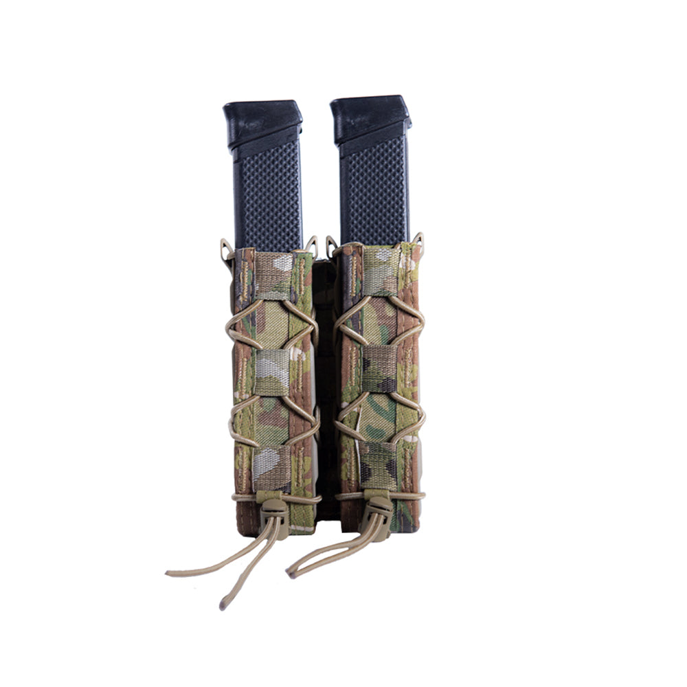 High-Speed Gear Double Extended Pistol & Baton TACO Pouch | Durable USA-Made Tactical Holster for Military, Police & Outdoor Enthusiasts | Perfect for Range Training, Duty Belts & Tactical Gear Organization