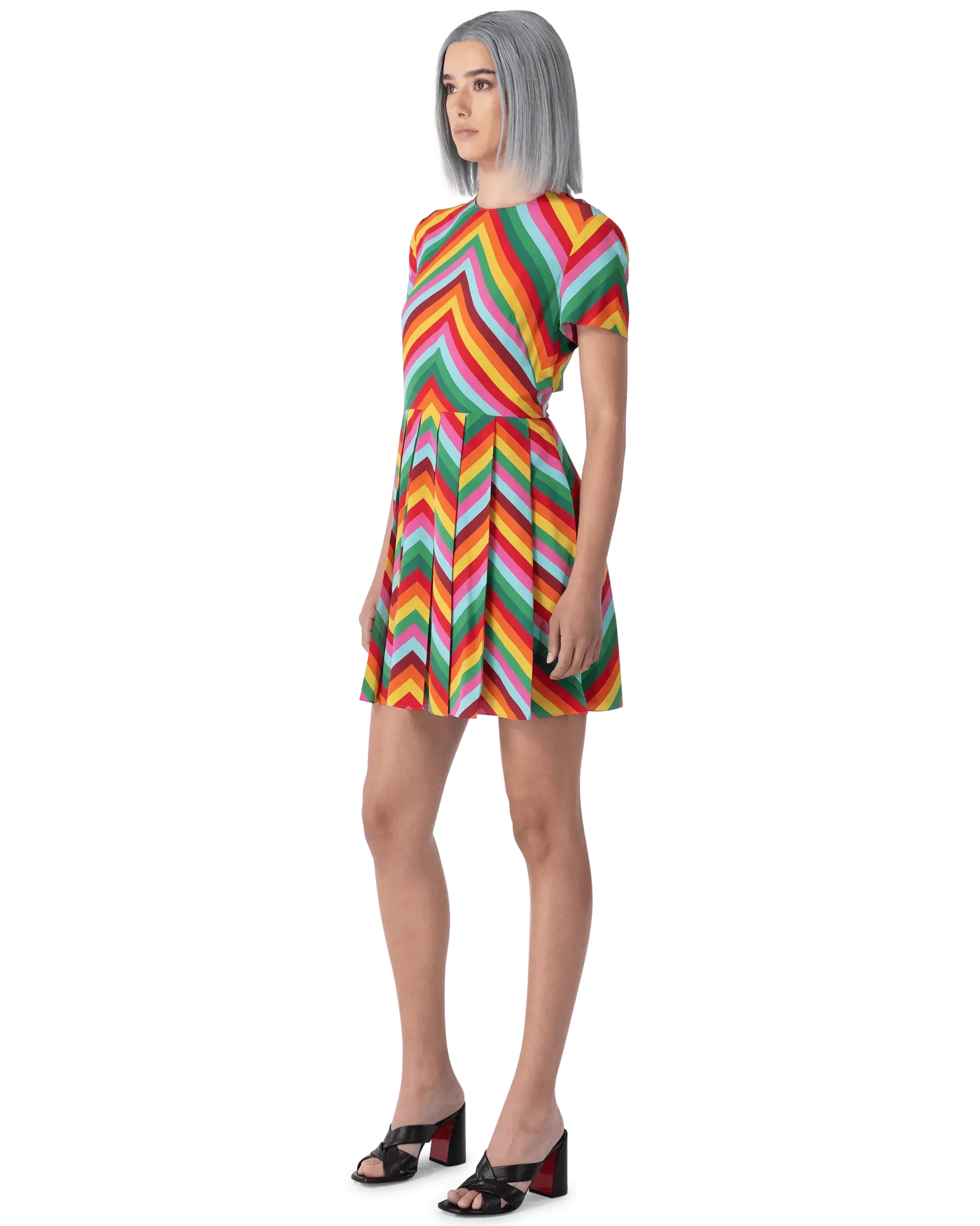 Stylish Optical Multicolor Printed Mini Dress for Women - Perfect for Parties, Dates & Summer Outfits