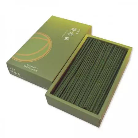 Premium Kousaido Kyoto Low Smoke Matcha Green Tea Incense Sticks 70g - Relaxing Aroma for Meditation, Yoga & Home Fragrance