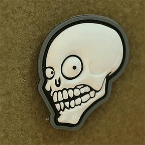 Skull Morale Patch - Embroidered Iron-On Badge for Tactical Vests, Hats & Backpacks - Perfect for Military, Airsoft & Outdoor Enthusiasts