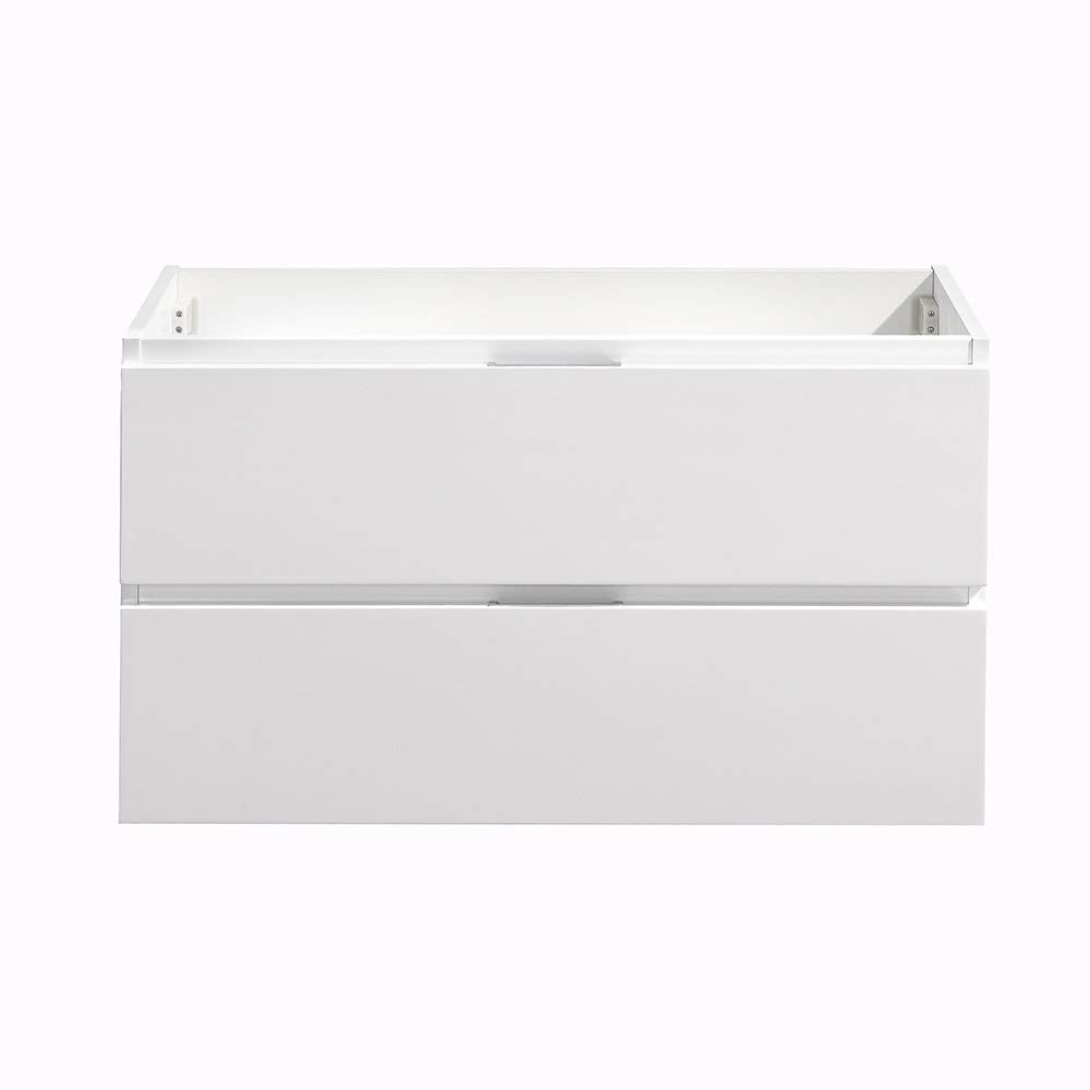 Modern Gray Oak Wall-Mounted Bathroom Vanity 36