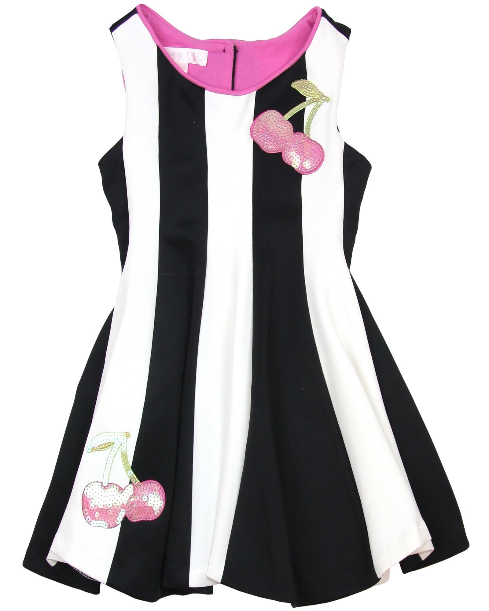 Biscotti Girls' Cherry Print Dress - Fashionable Runway Style for Kids (Sizes 4-16) - Perfect for Birthday Parties, School Events & Special Occasions