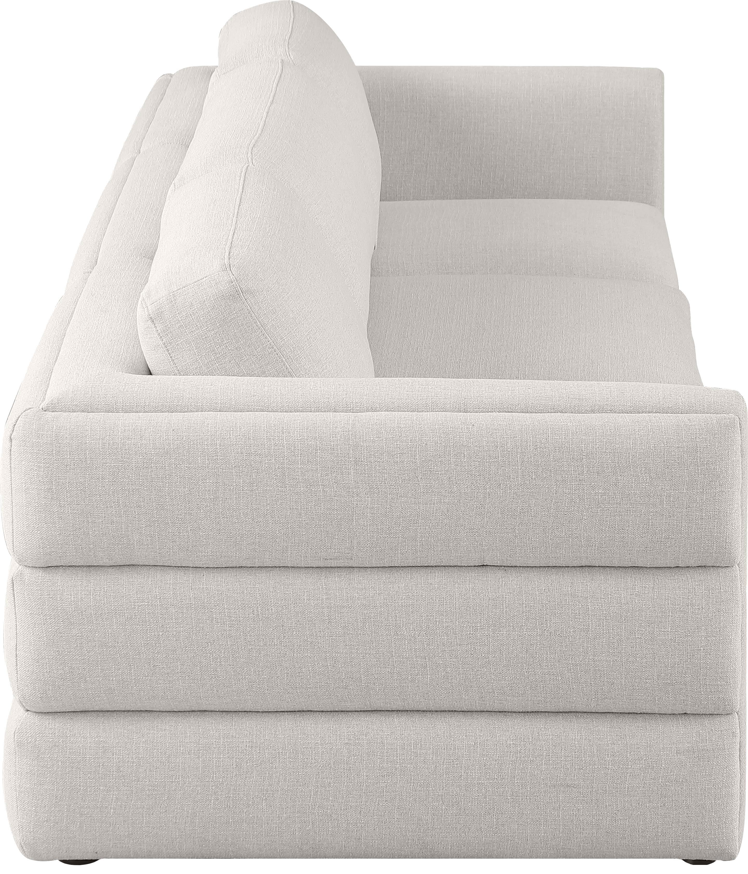 Beckham Durable Linen Textured Fabric Modular Sofa - Modern Sectional Couch for Living Room, Lounge & Home Office - Easy to Assemble Comfortable Sofa Set with Washable Covers