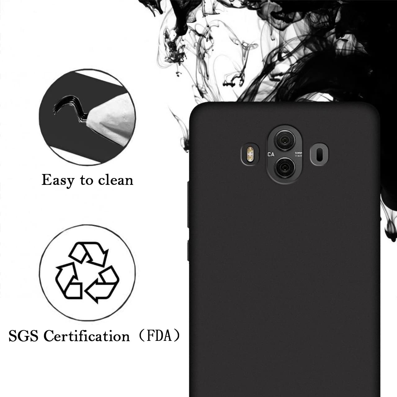 Custom Huawei Mate 10 Phone Case - Personalized Photo/Text/Name Design - Anti-Scratch Soft TPU Protective Cover (Black) - Perfect Gift for Birthday, Anniversary & Daily Protection