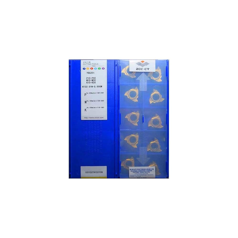 Original ZCC CT RT22.01N-5.00GM CNC Lathe Machine Threading Turning Tool Insert - High Precision Cutting for Metalworking, Automotive & Industrial Applications