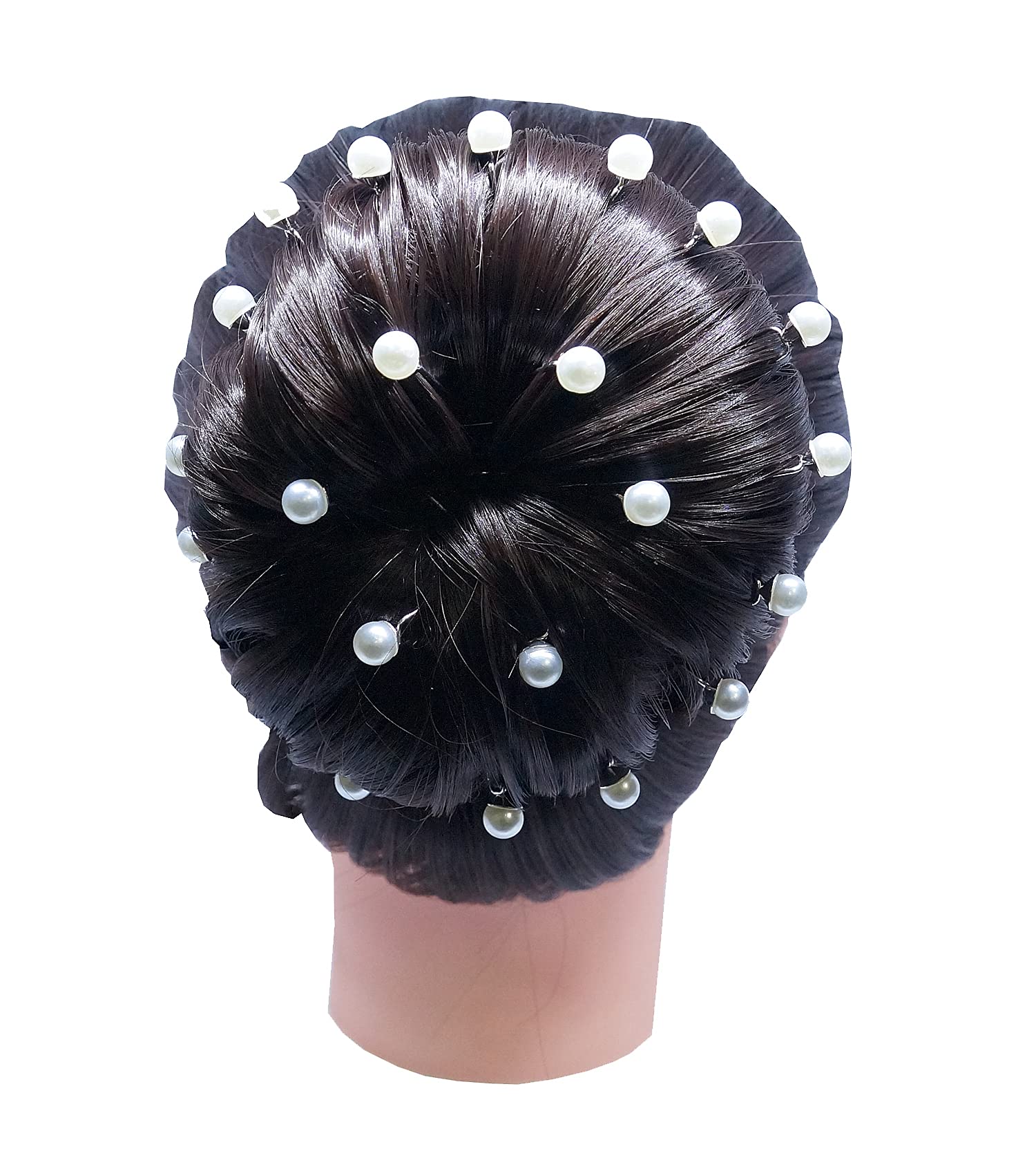 24pcs FOK White Pearl Decorative Juda Pins for Weddings, Prom, Bridal & Special Occasions - Elegant Hair Accessories for Women & Girls