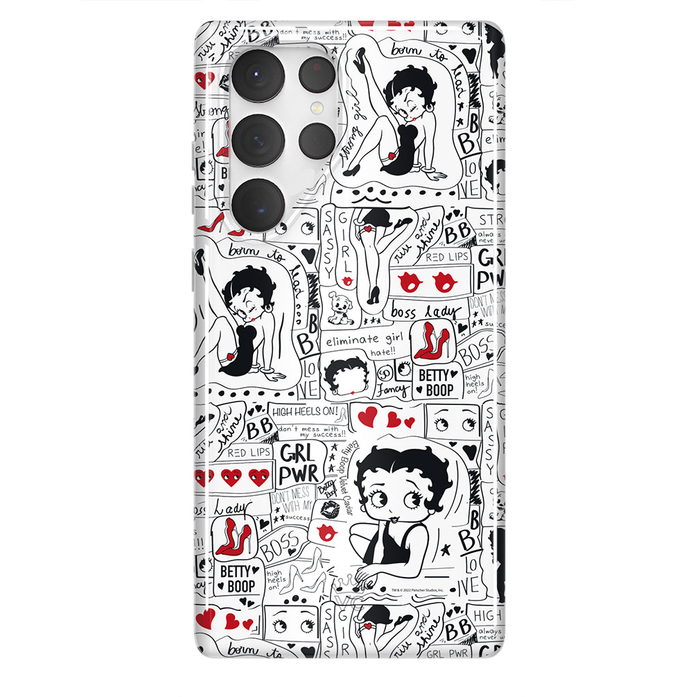 Betty Boop Girl Power Samsung Phone Case - Trendy Protective Cover for Samsung Galaxy S21/S20/Note 20 - Perfect Gift for Women & Girls - Office, School, Travel Accessory