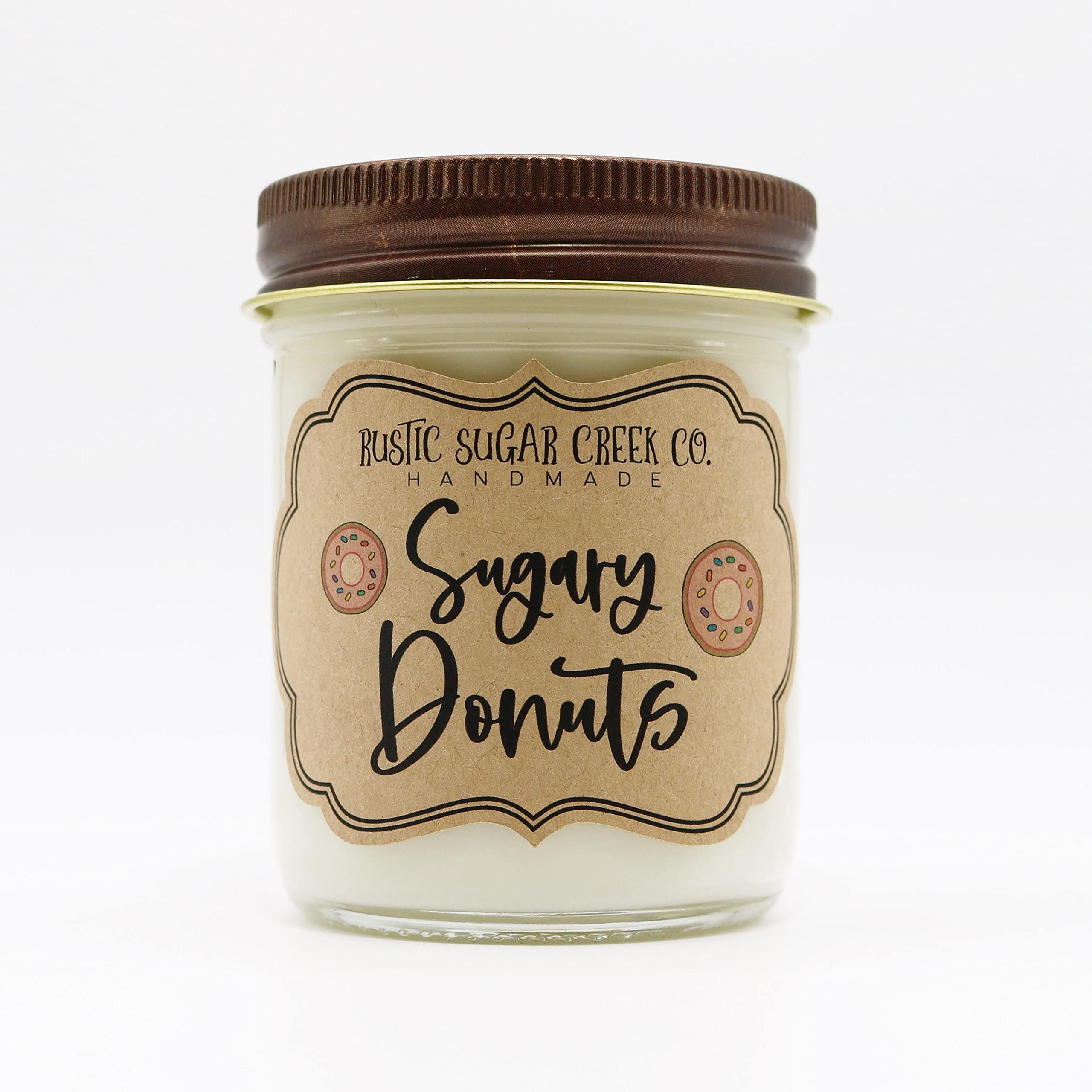 Sugary Donut Scented Candle - Sweet Birthday Gift for Women, Grandma, Donut Lovers | Perfect for Home Decor, Relaxation & Donut-Themed Parties