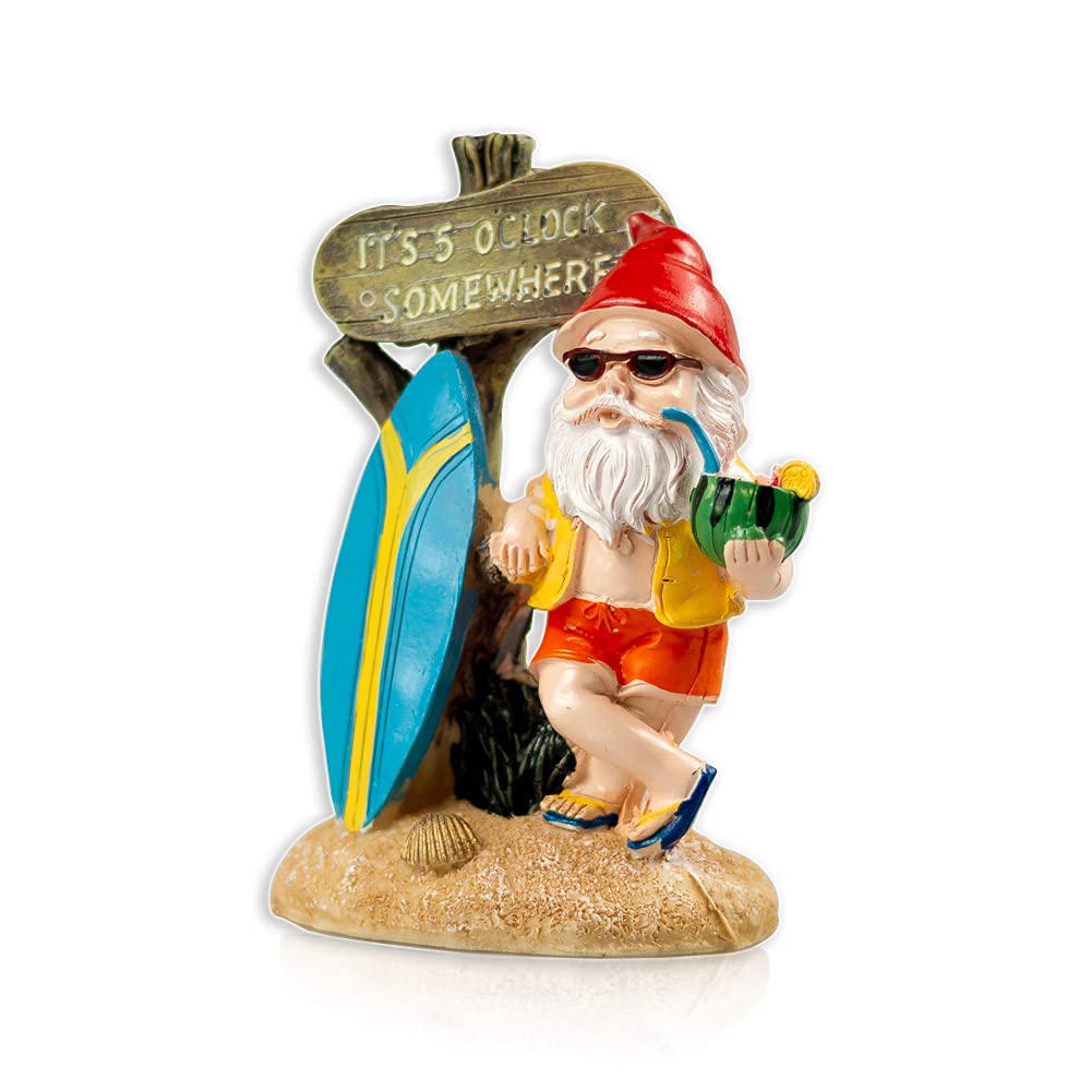 BRUCE Garden Gnome Statue - Outdoor Decor for Patio, Lawn, Porch & Yard - Watermelon Holder - Perfect for Garden, Home & Seasonal Decoration