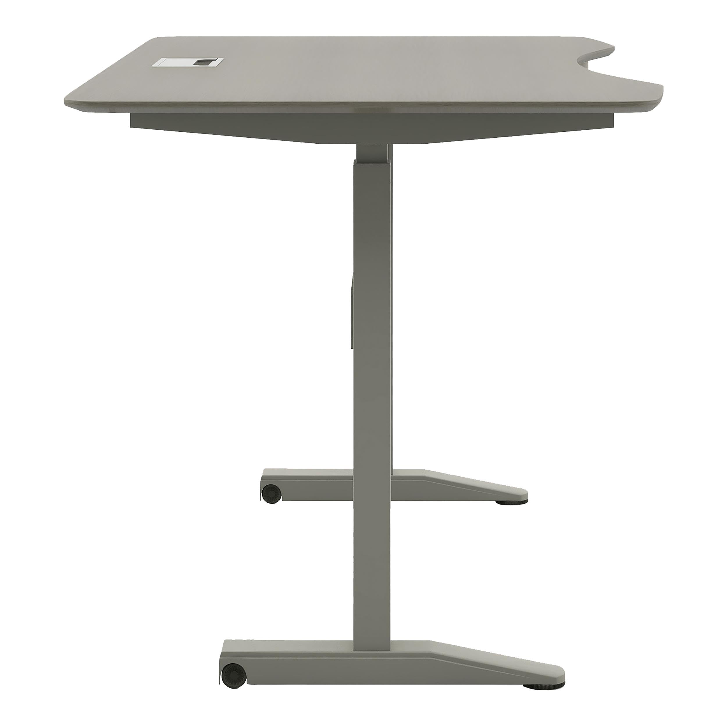 Furniture of America Glenda Adjustable Height Standing Desk - Gray Metal Frame for Home & Office Workspace | Ergonomic Sit to Stand Desk for Work, Study & Gaming
