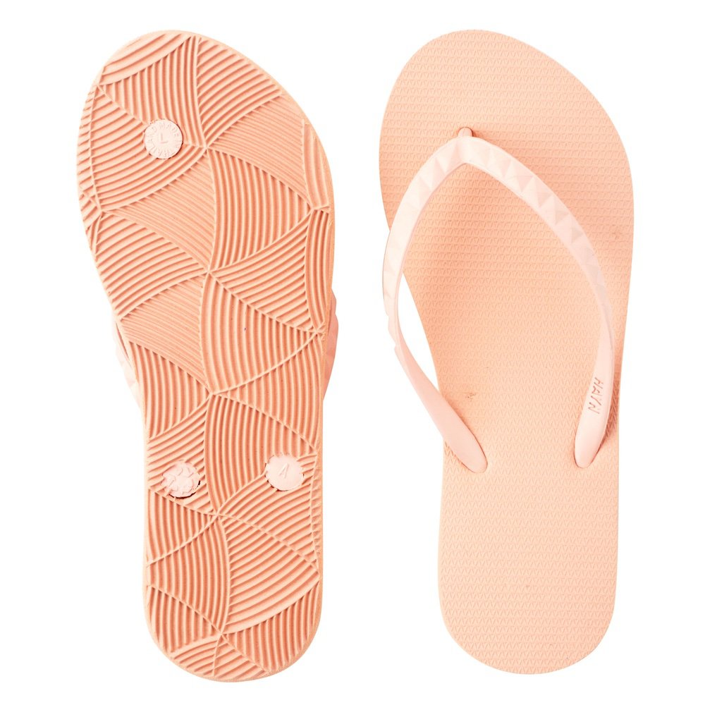 Hayn Women's Studded Flip Flops Slippers - Blush Pink Comfort Sandals for Beach, Pool & Summer Outfits