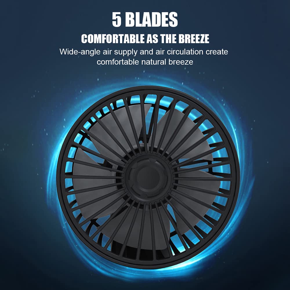 Dual Head USB Car Fan - Powerful 2-Speed Dashboard Vent Fan with High Airflow for Summer | Perfect for Cars, Trucks & RVs | Stay Cool on Road Trips & Commutes