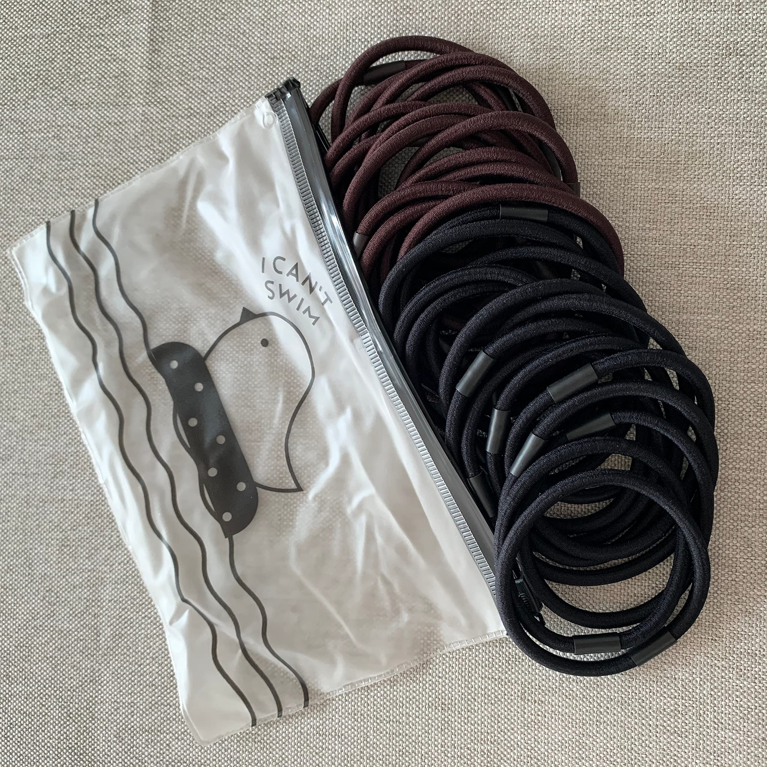 30 Pack Stretchy Hair Ties for Women & Girls - Soft Elastic Ponytail Holders for Thick Hair - Black & Brown Hair Rubber Bands (Perfect for Workouts, Yoga, School & Daily Styling)