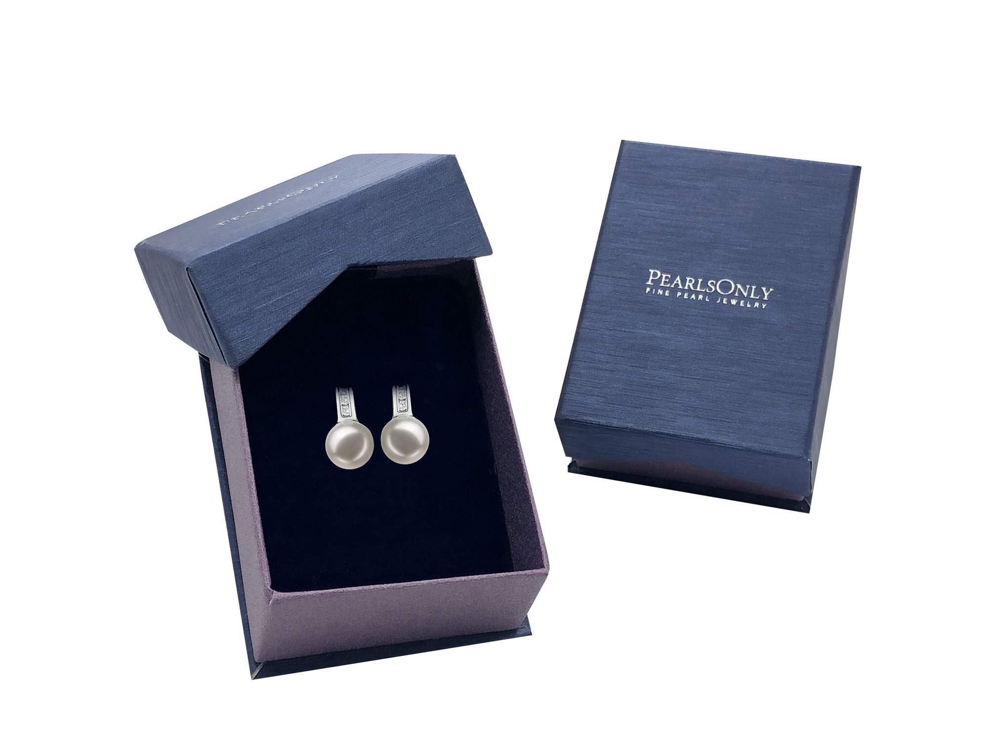Valery White 7-8mm AA Quality Japanese Akoya 925 Sterling Silver Cultured Pearl Earrings for Women - Elegant Jewelry Gift for Weddings, Parties & Special Occasions