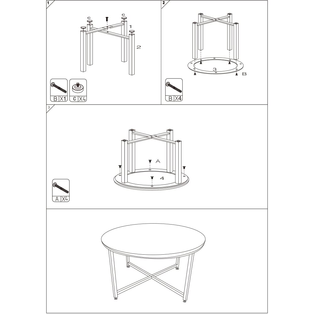 Modern Round Coffee Table with Marble Top & Gold Metal Legs - AZL1 Life Concept Center Table for Living Room, Dining Room | Stylish Sofa Table for Home Decor, Lounge & Office Use