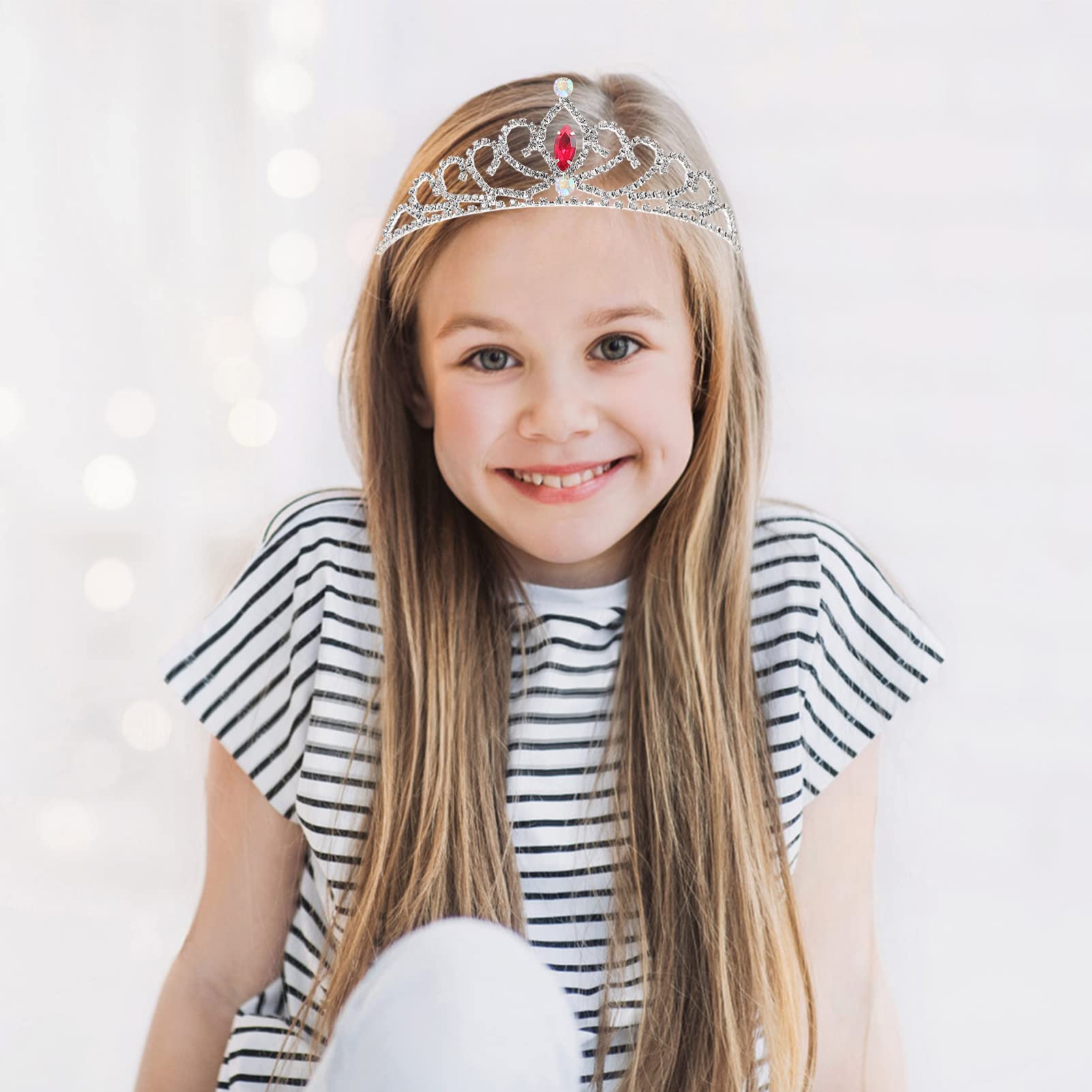 Sparkling Rhinestone Tiara Crown for Girls - Elegant Crystal Headband for Birthday, Wedding, Party & Christmas Decor | Perfect Princess Accessory for Special Occasions