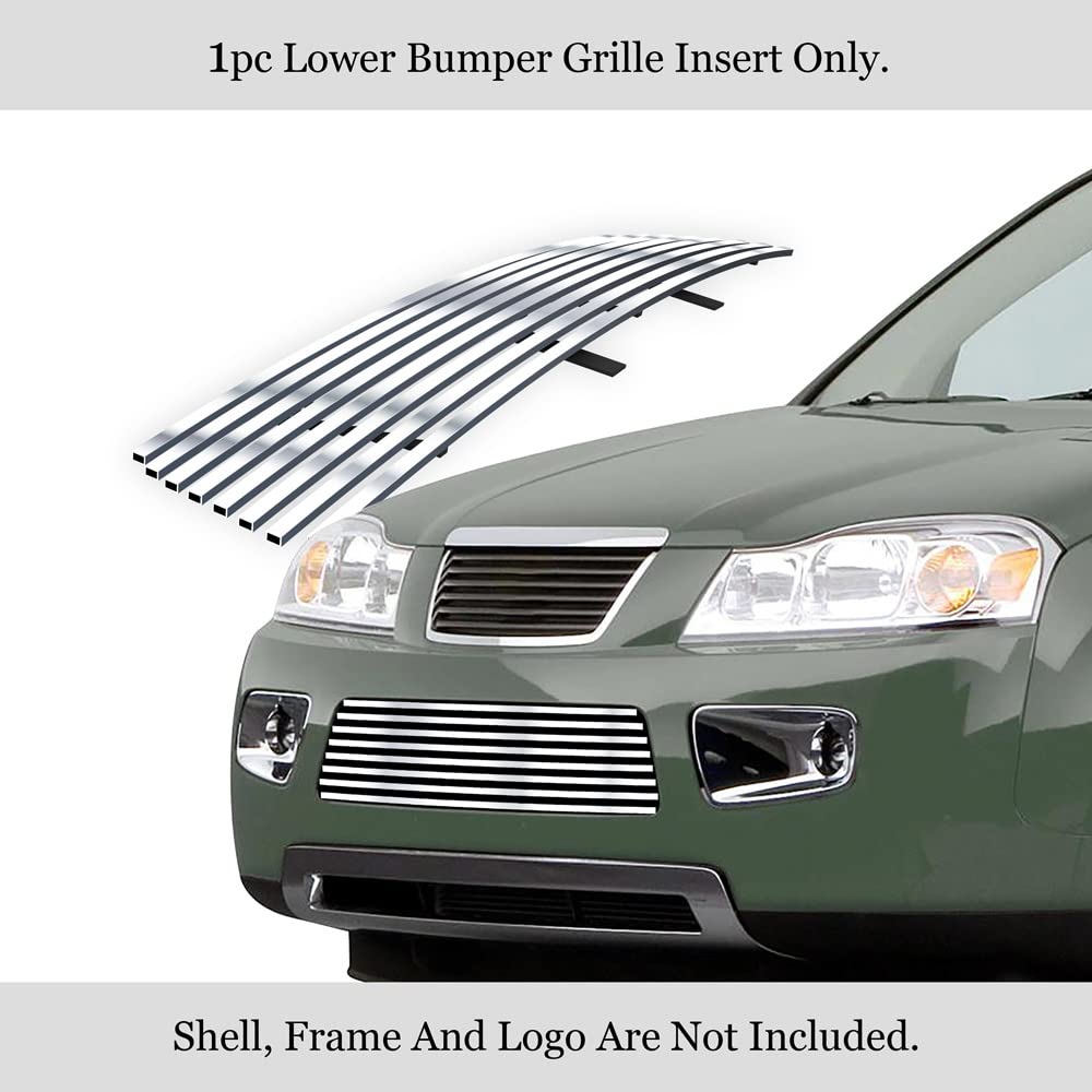 APS Stainless Steel Front Bumper Grille Insert for 2006-2007 Saturn Vue - SS Silver Billet Design (S87613A) | Perfect for Car Customization & Off-Road Protection