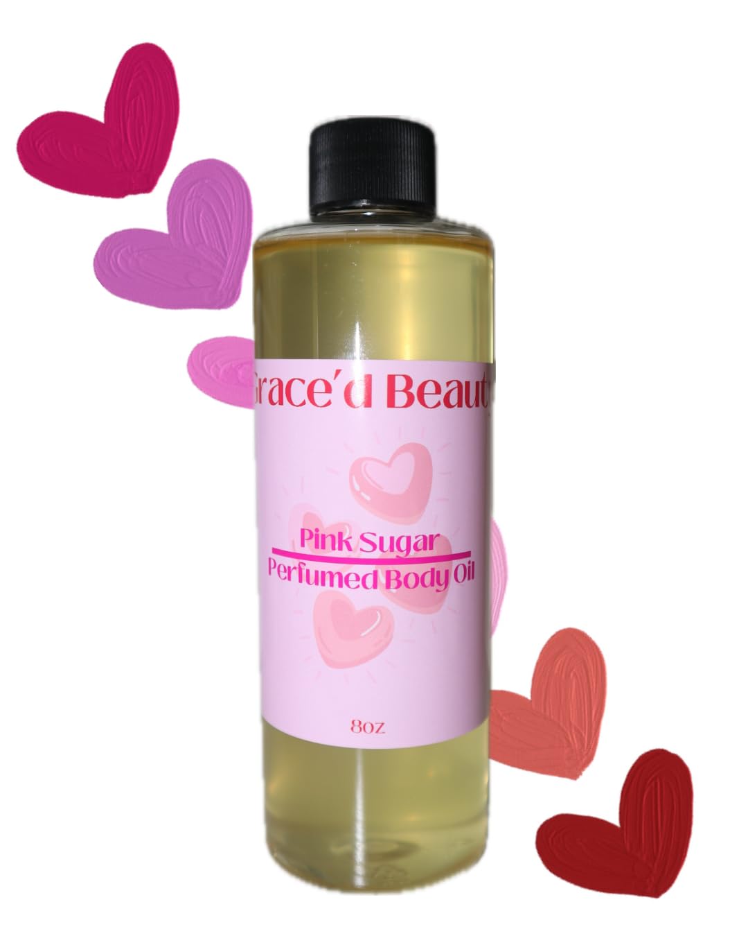 Grace'd Beauty - Pink Sugar Body Oil for Women, Hydrating & Glowing Skin Moisturizer, Sweet Floral Scent, Vegan & Cruelty-Free - Perfect for Daily Use, Massage & Aromatherapy