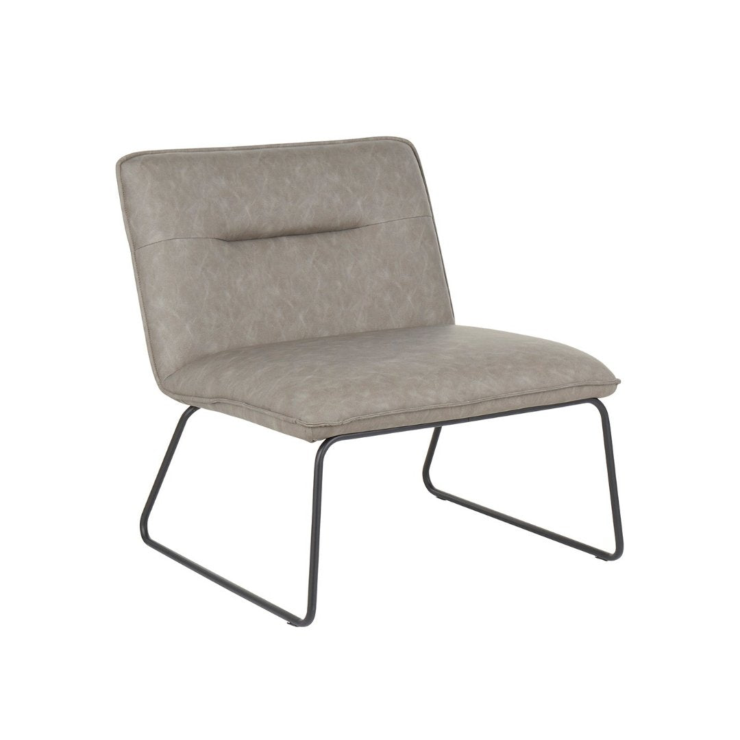 Casper Accent Chair - Modern Upholstered Lounge Chair for Living Room, Bedroom & Office - Comfortable Single Seater with Sturdy Wooden Legs - Perfect for Relaxing, Reading & Small Spaces