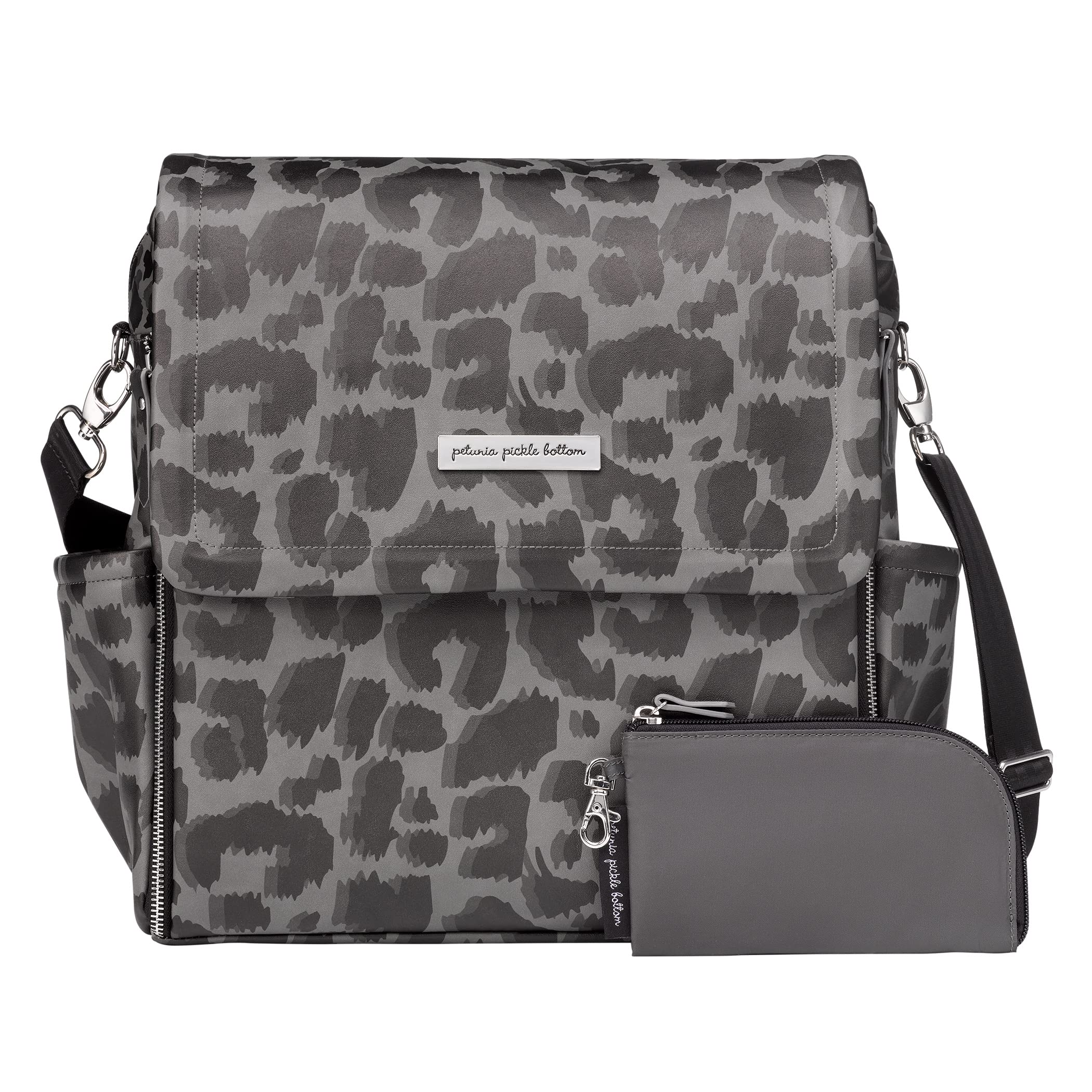 Petunia Pickle Bottom Boxy Backpack Diaper Bag - Stylish Spacious Baby Backpack for Moms & Dads | Waterproof Travel & Everyday Use | Shadow Leopard Print | Perfect for Daycare, Outings & Parenting On-The-Go