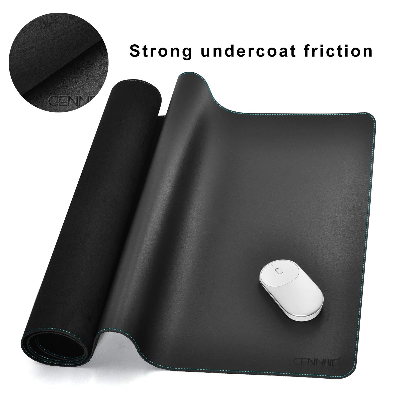 Premium PU Leather Desk Mat Protector - 47.2