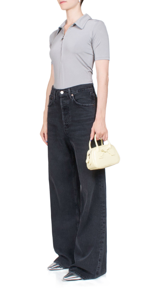Dame High Rise Wide Leg Jeans for Women - Stretch Denim Pants with No Cuff - Comfortable & Stylish for Casual Wear, Office, and Night Out
