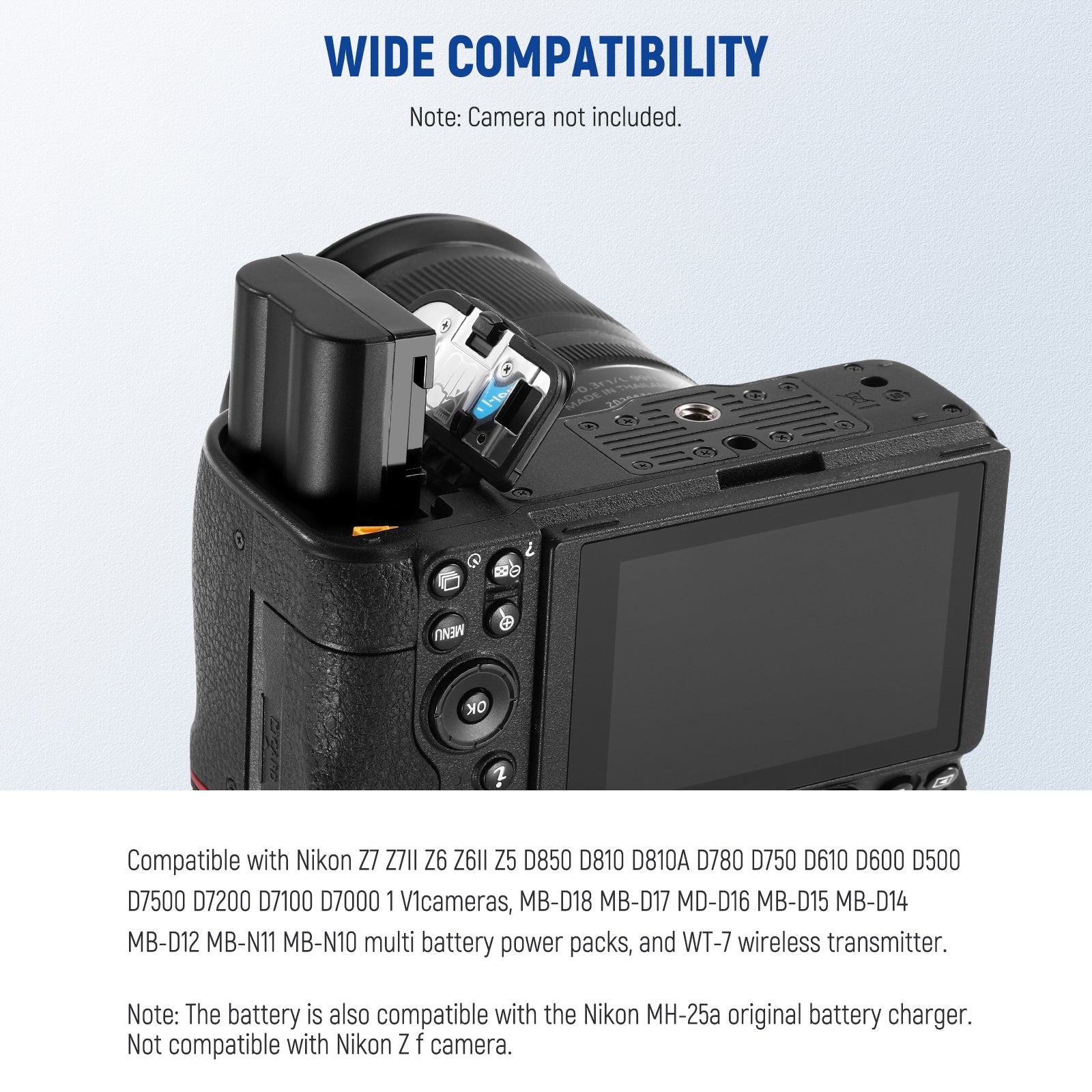 NEEWER EN-EL15c Replacement Battery & USB Charger Kit for Nikon DSLR Cameras - Perfect for Travel, Photography, and Professional Shoots