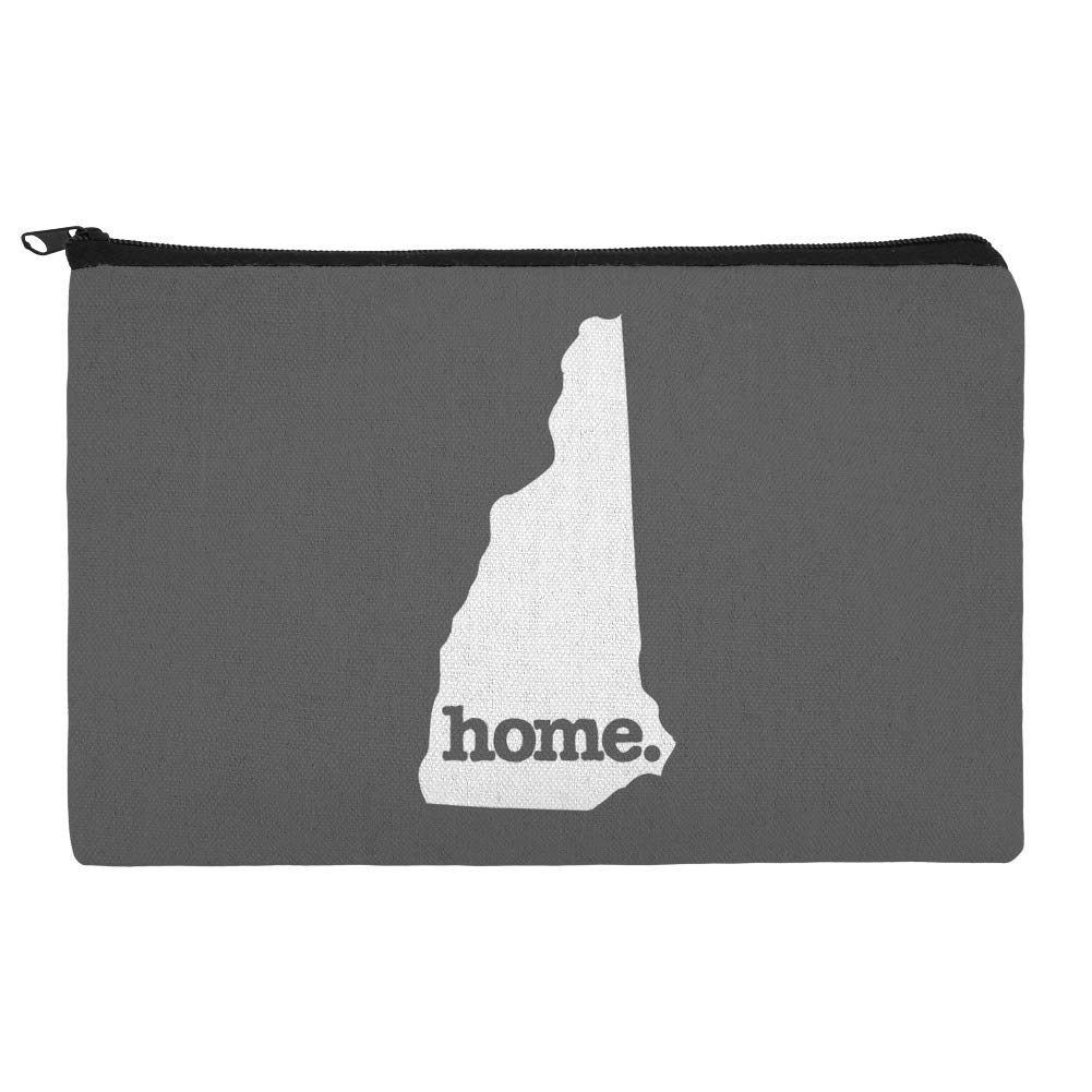 New Hampshire NH Officially Licensed Dark Gray Makeup Bag - Cosmetic Organizer Pouch for Travel, Gym & Daily Essentials Storage