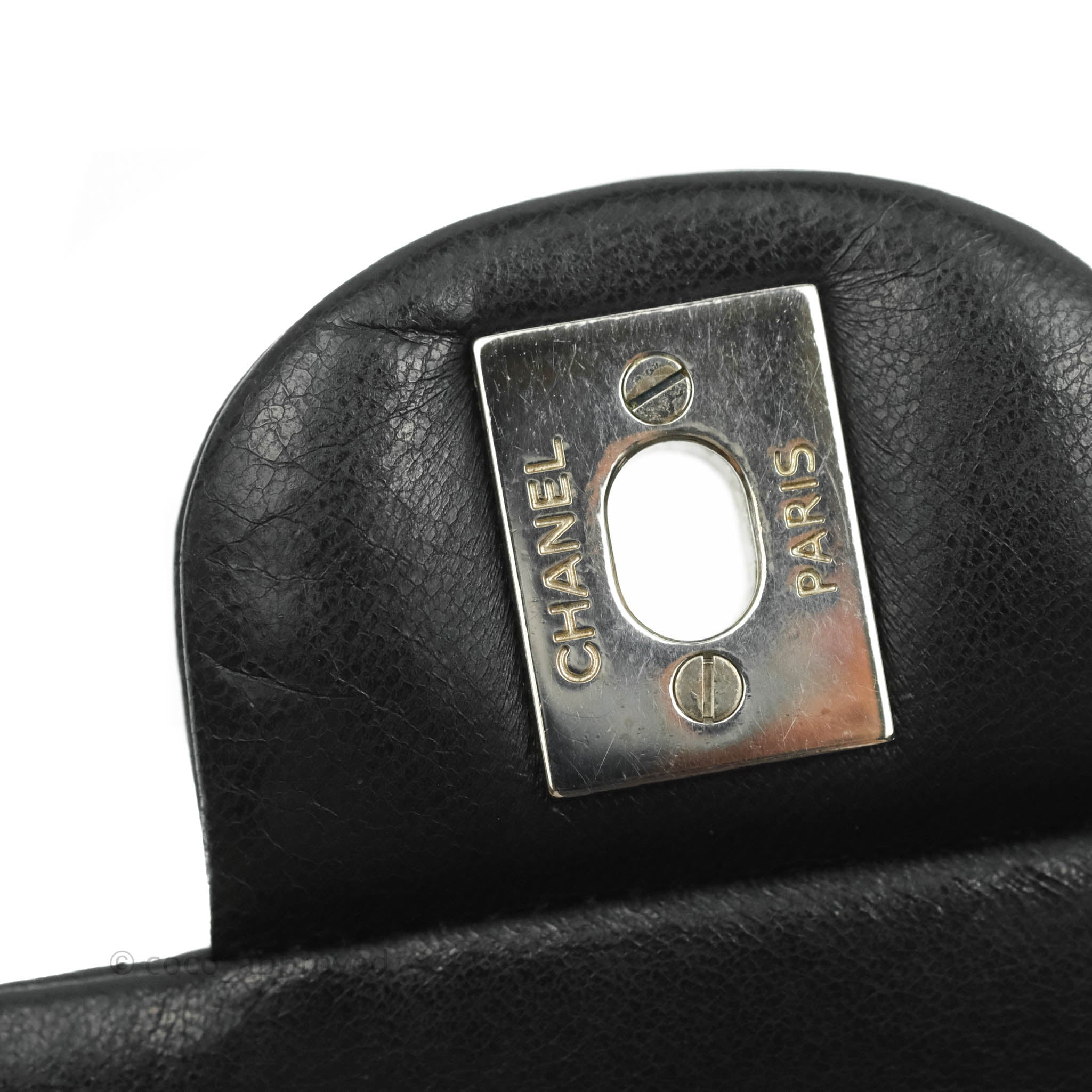 Chanel Classic M/L Medium Double Flap Bag - Black Lambskin Leather with Silver Hardware | Luxury Handbag for Women, Perfect for Work, Evening Events & Everyday Use