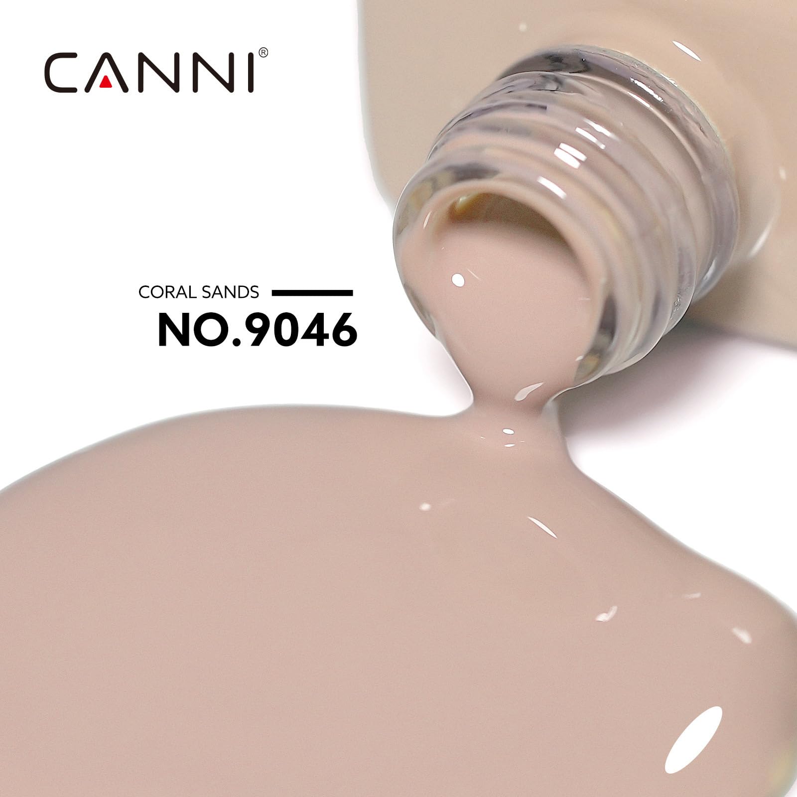 CANNI Nude Gel Nail Polish - 1Pc Soak Off UV/LED Gel Polish in Light Brown Grey, High Gloss Finish for French Manicure, Salon & DIY Nail Art | Perfect for Weddings, Parties & Everyday Wear