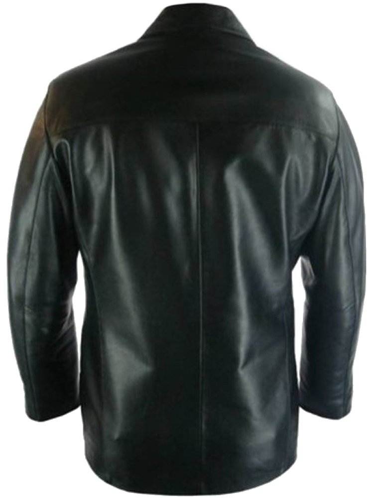 Classyak Men's Fashion Genuine Leather Smart Black Coat - Premium Winter Jacket for Business & Casual Wear