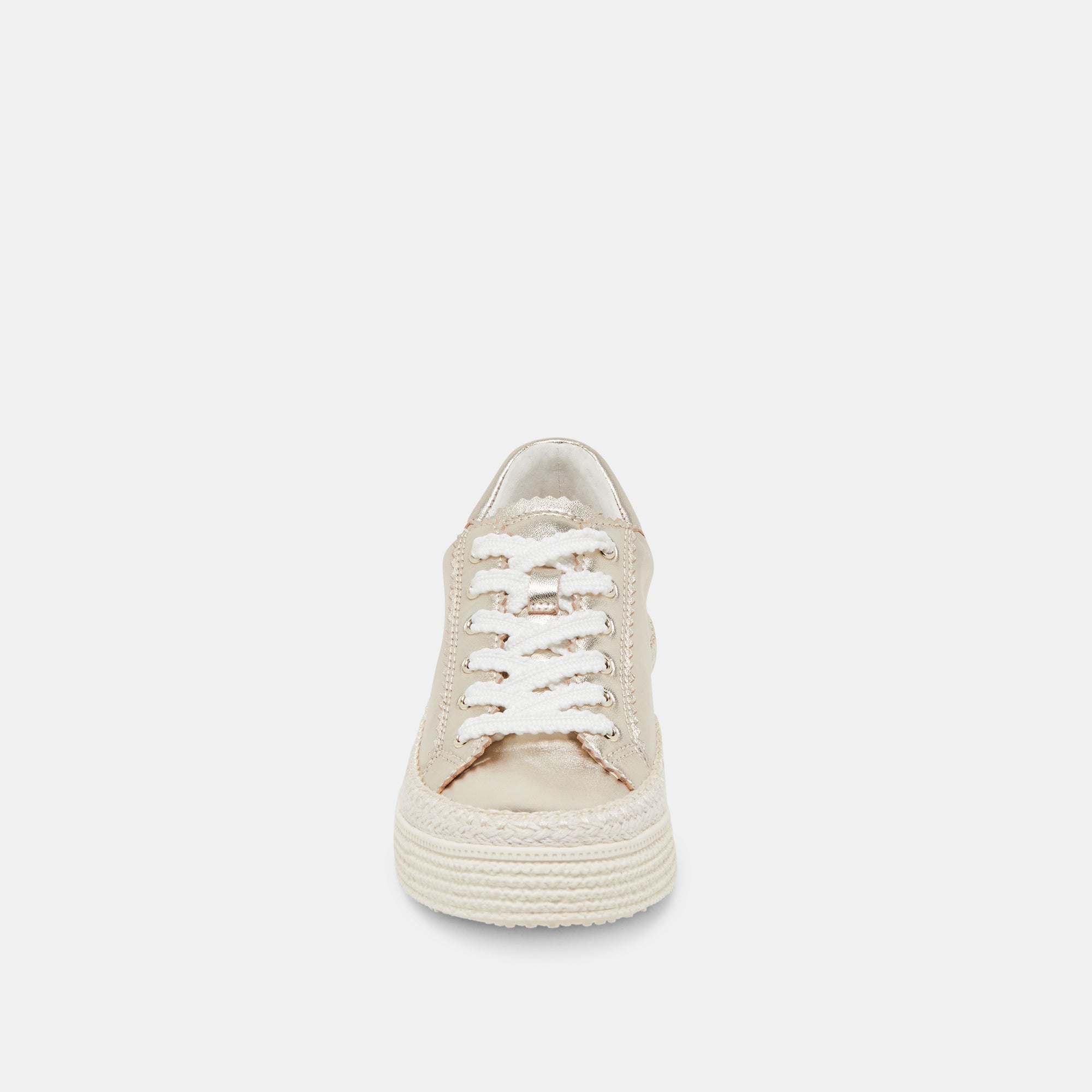 LENNIX Light Gold Metallic Leather Sneakers - Stylish & Comfortable Women's Shoes for Casual Wear, Running & Gym Workouts