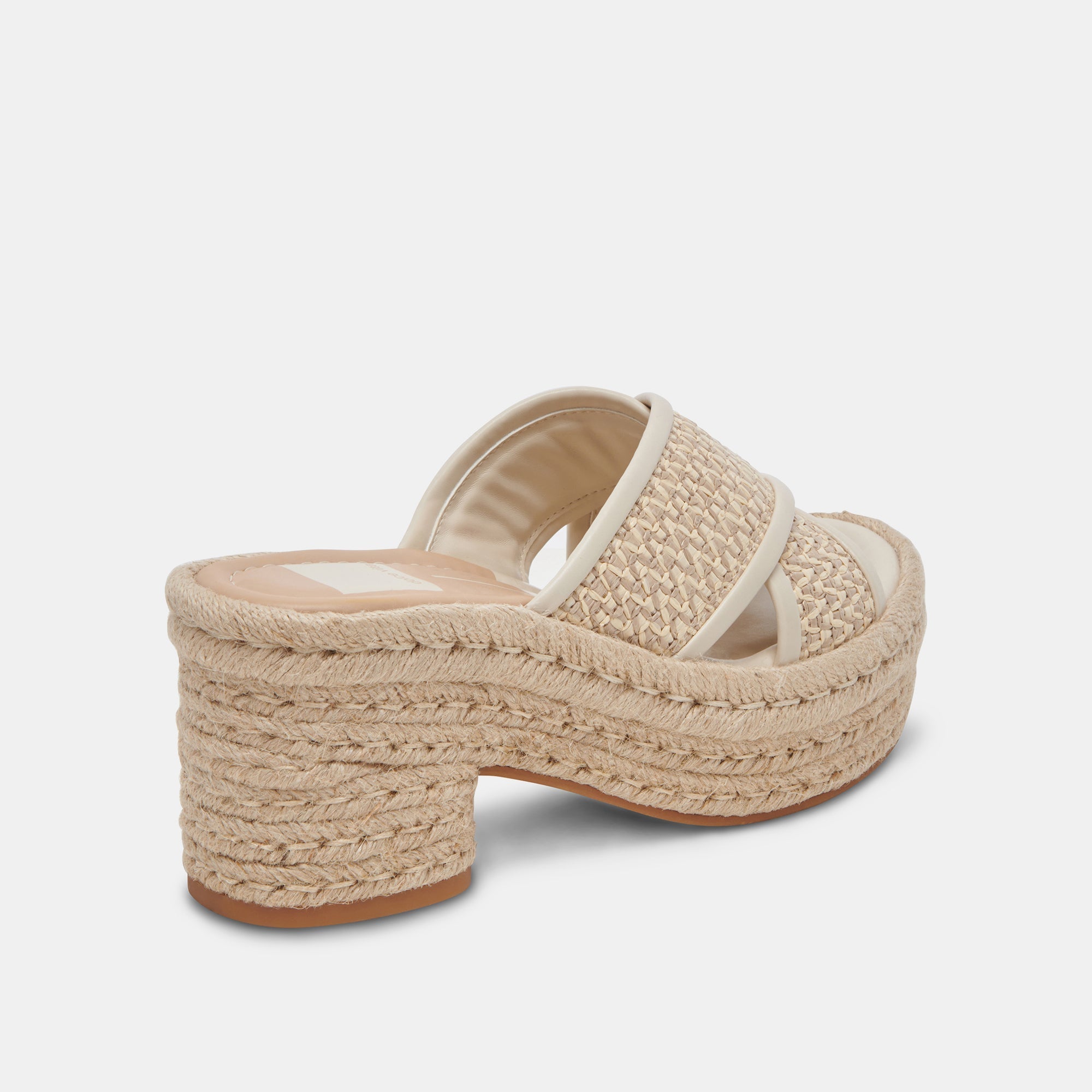 Eldora Natural White Raffia Heels for Women - Comfortable Summer Wedge Sandals for Beach, Wedding & Casual Outings
