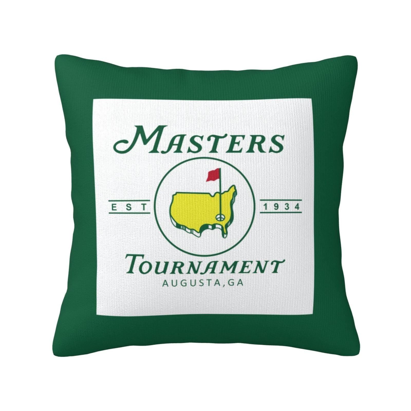 18x18 Inch Soft Polyester Golf Tournament Throw Pillow Covers - Square Decorative Cushion Cases for Bed, Sofa, Car & Home Decor (Green) | Perfect for Golf-Themed Bedrooms, Living Rooms & Man Caves