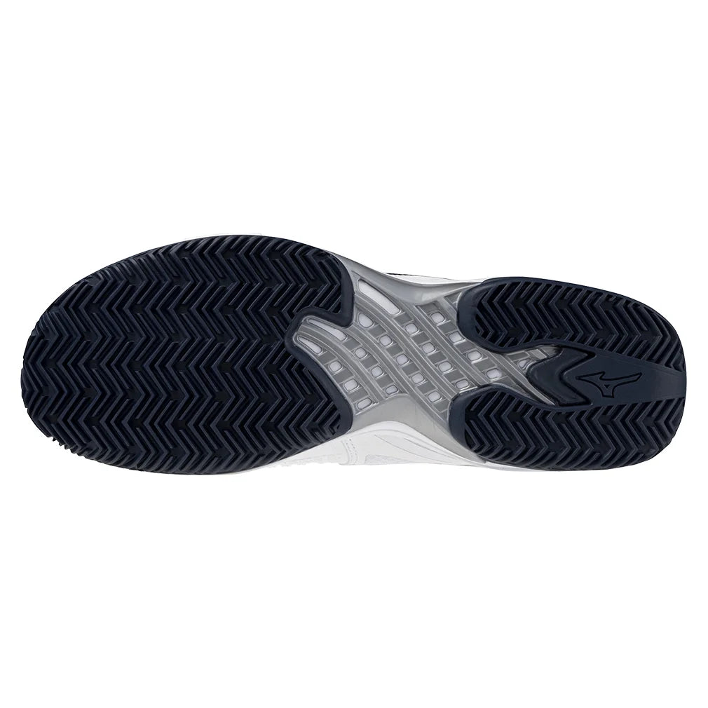 Men's Wave Exceed Tour 6 Clay Tennis Shoes - White & Dress Blue | Lightweight Performance Court Shoes for Clay & Hard Court Play