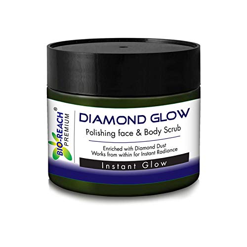 Bio Reach Diamond Glow Facial Scrub - Exfoliating Face Wash for Dead Skin Cell Removal & Brightening | Perfect for Daily Skincare Routine & Spa Treatments